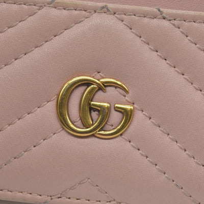 $370 Gucci  Double G Logo Leather Card Holder 10019251