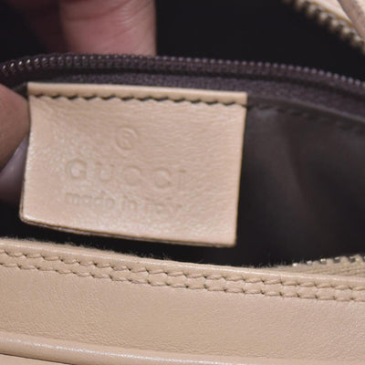 $1580 Gucci Saddle Zip Messenger Bag GG with Leather Medium Beige
