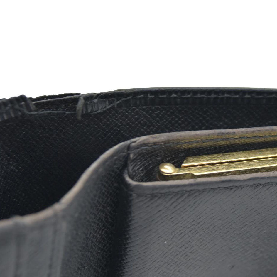 AUCTION $775 Louis Vuitton  Epi French Purse Wallet Black MI0080