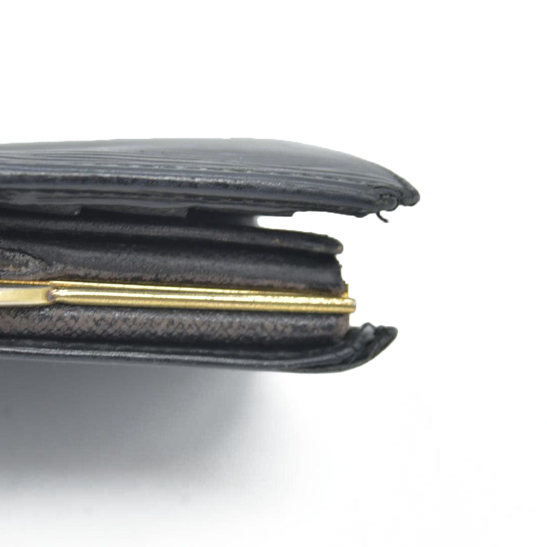 AUCTION $775 Louis Vuitton  Epi French Purse Wallet Black MI0080