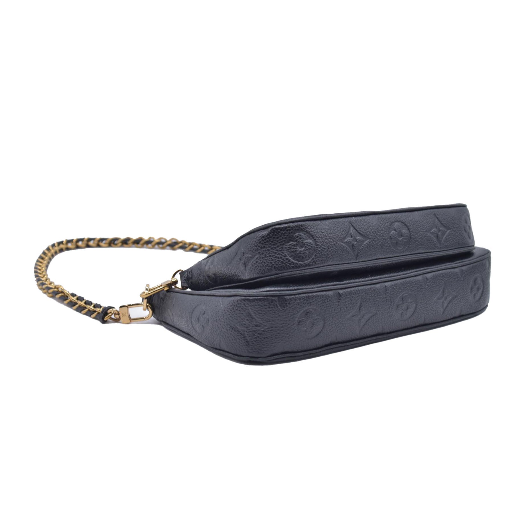 $3200 Louis Vuitton Empreinte Monogram Giant Multi Pochette Accessories Black