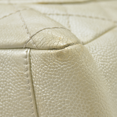 $2900 2006 Chanel Caviar Grand Shopping Tote GST Light Gold 10020025