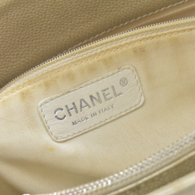 $2900 2006 Chanel Caviar Grand Shopping Tote GST Light Gold 10020025