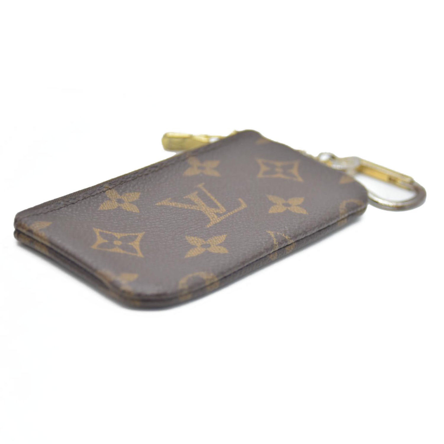 Louis Vuitton Monogram Pochette Cles Wallet Coin Purse Brown CA3101