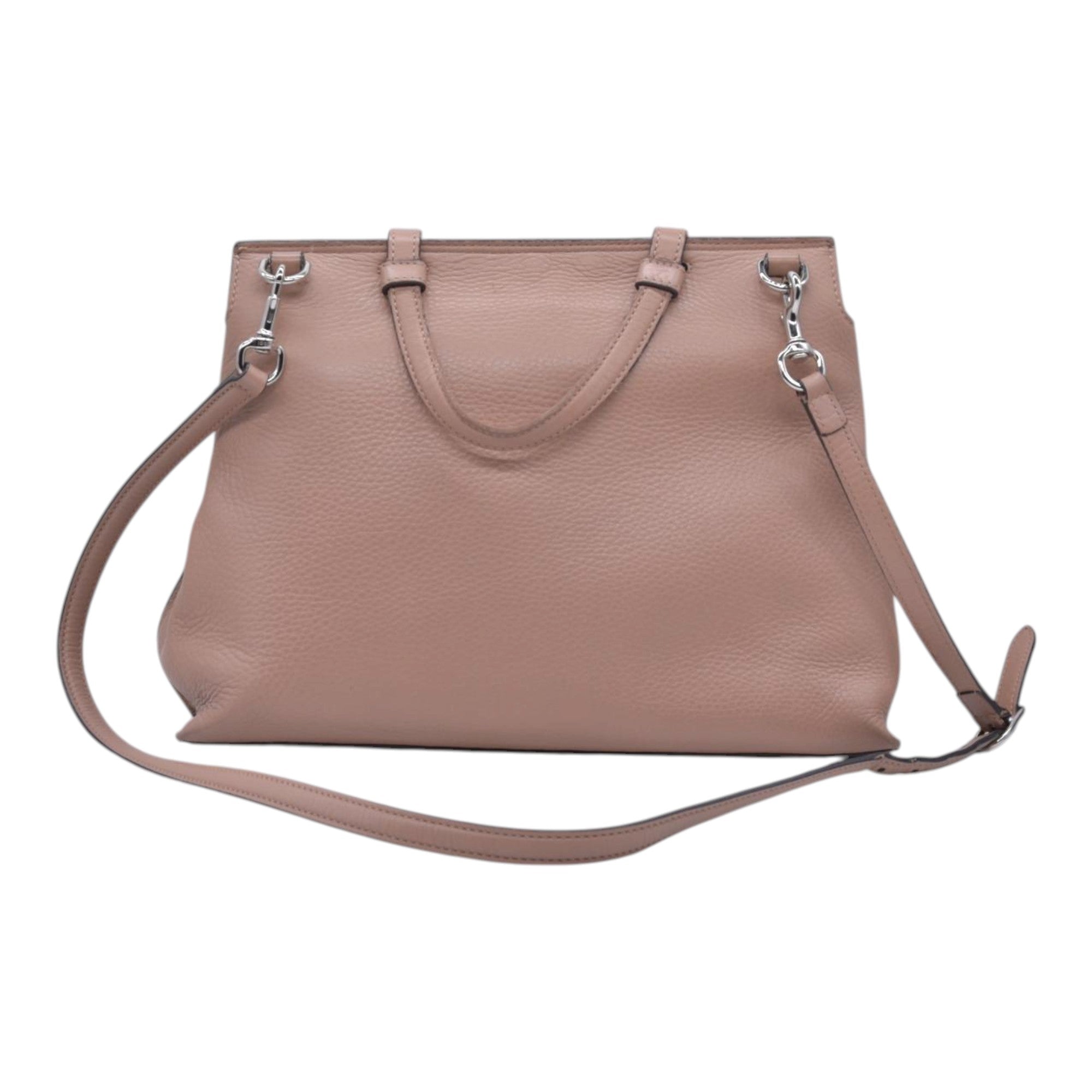 $1650 GUCCI Bamboo Daily Leather Top Handle Shoulder Bag Tan CONSIGNMENT 10021512