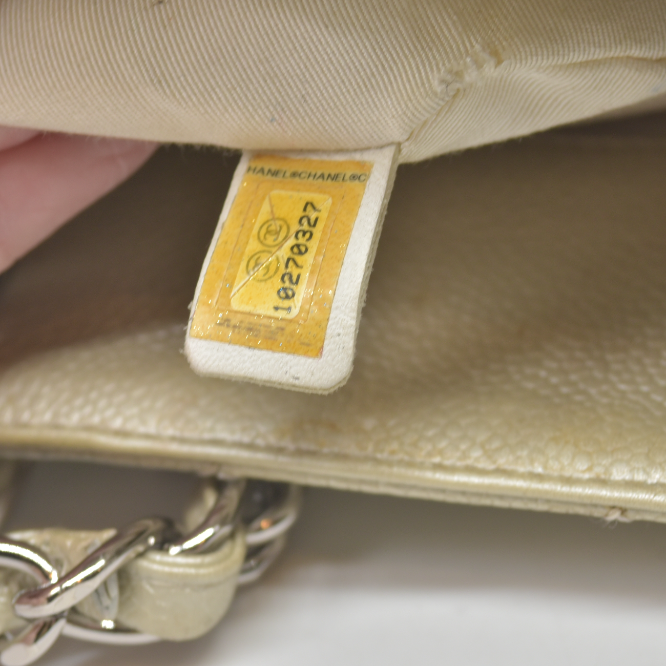 $2900 2006 Chanel Caviar Grand Shopping Tote GST Light Gold 10020025