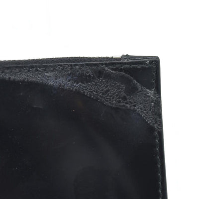 $600 Prada Enameled Metal Zipper Pouch