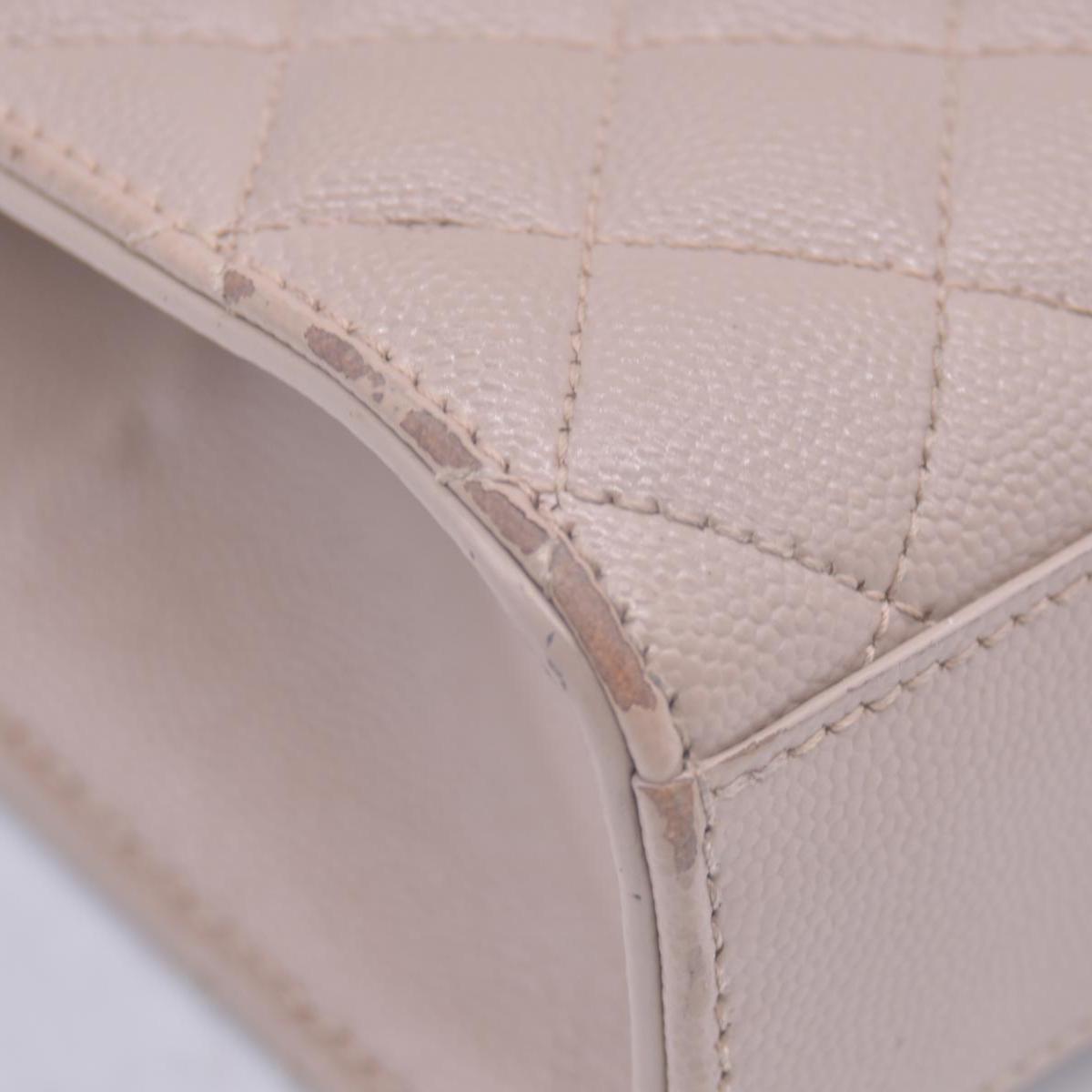 $3300 Saint Laurent Grain De Poudre Textured Mixed Matelasse Medium Triquilt Monogram Satchel Beige