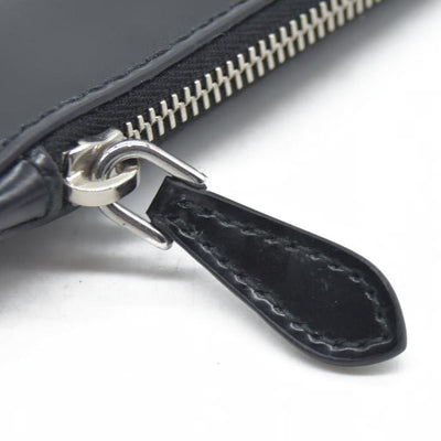 $600 Prada Enameled Metal Zipper Pouch