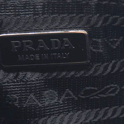 $600 Prada Enameled Metal Zipper Pouch