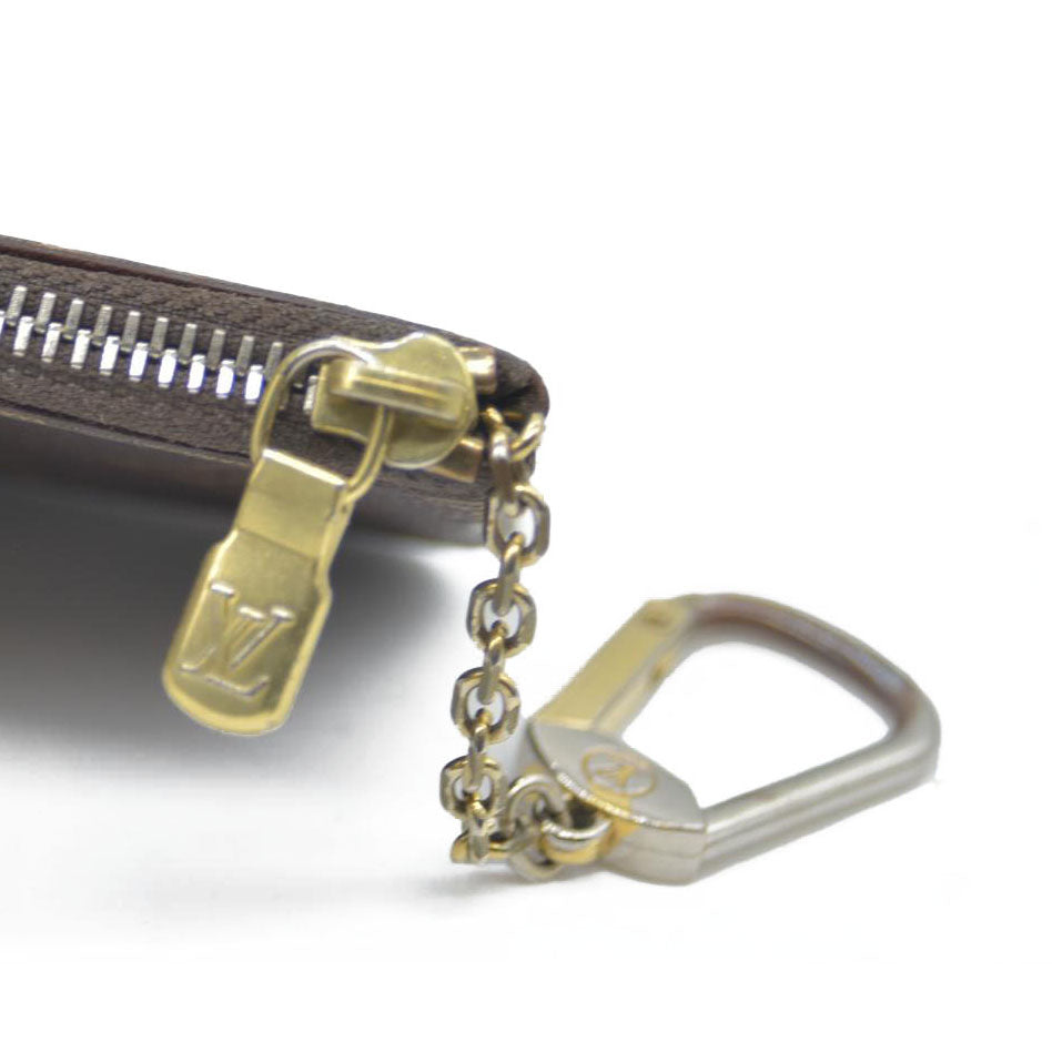 Louis Vuitton Monogram Pochette Cles Wallet Coin Purse Brown CA3101