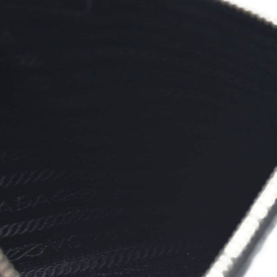 $600 Prada Enameled Metal Zipper Pouch