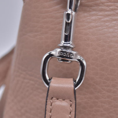 $1650 GUCCI Bamboo Daily Leather Top Handle Shoulder Bag Tan CONSIGNMENT 10021512