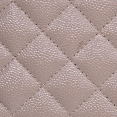 $3300 Saint Laurent Grain De Poudre Textured Mixed Matelasse Medium Triquilt Monogram Satchel Beige
