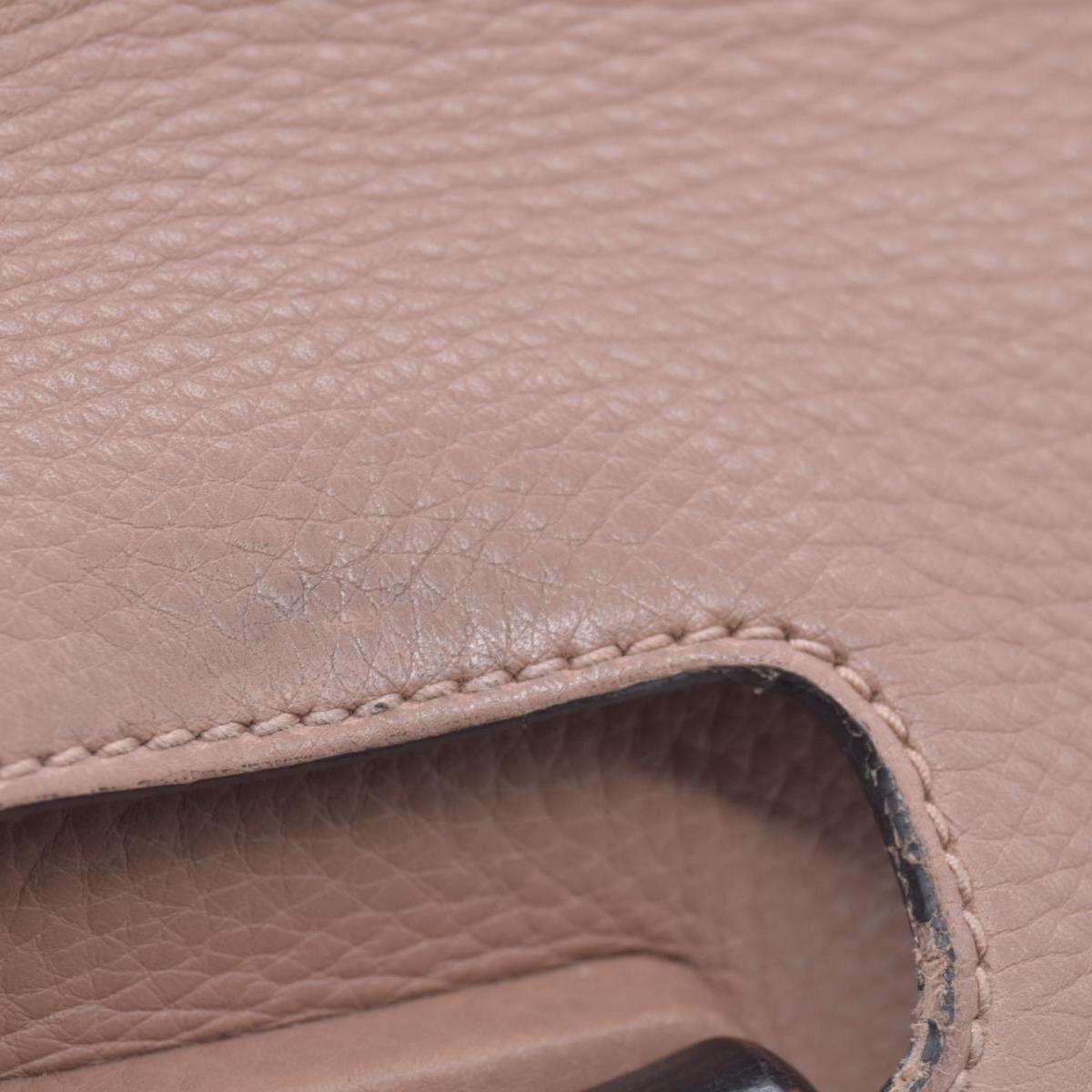 $1650 GUCCI Bamboo Daily Leather Top Handle Shoulder Bag Tan CONSIGNMENT 10021512