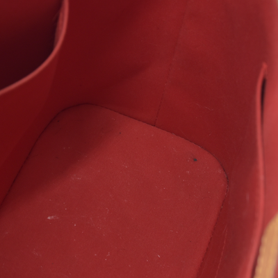 $2350 2014 LOUIS VUITTON Vernis Montebello MM Red DR3154