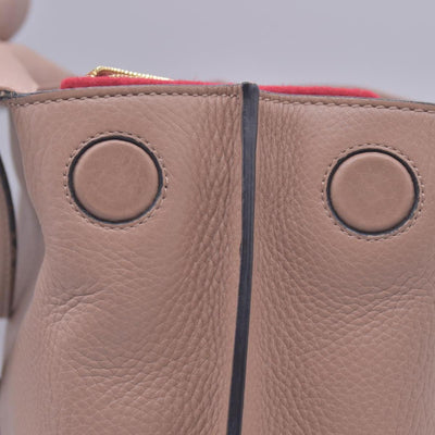 $1650 GUCCI Bamboo Daily Leather Top Handle Shoulder Bag Tan CONSIGNMENT 10021512