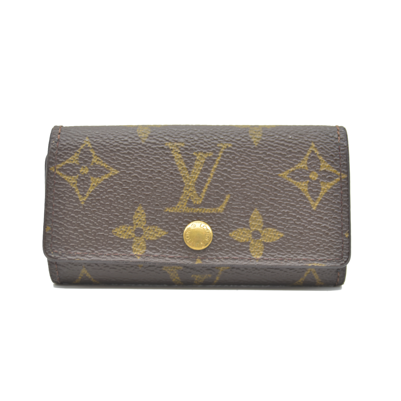 Louis Vuitton Monogram Multicles 4 Ring Key Case Brown TH0050