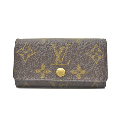 Louis Vuitton Monogram Multicles 4 Ring Key Case Brown TH0050