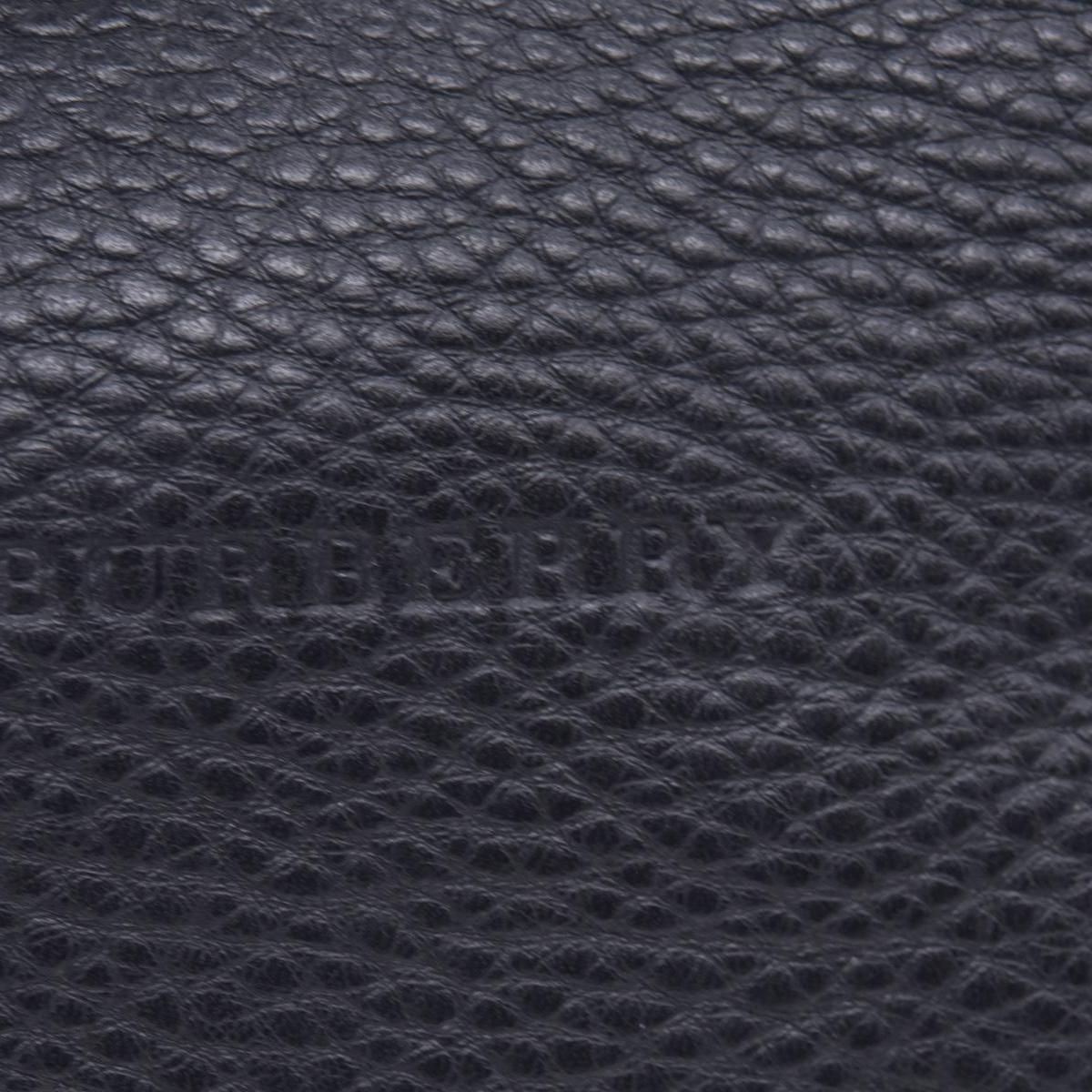 $1050 BURBERRY Grained Calfskin House Check Medium Ashby Hobo Bag Black CONSIGNMENT 10021513