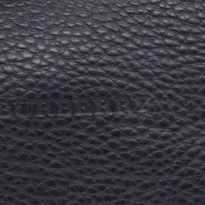 $1050 BURBERRY Grained Calfskin House Check Medium Ashby Hobo Bag Black CONSIGNMENT 10021513