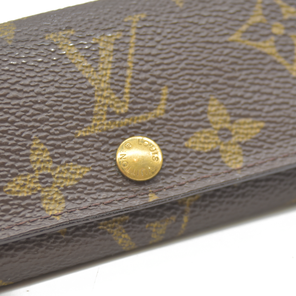 Louis Vuitton Monogram Multicles 4 Ring Key Case Brown TH0050