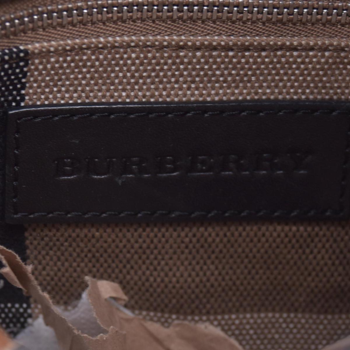 $1050 BURBERRY Grained Calfskin House Check Medium Ashby Hobo Bag Black CONSIGNMENT 10021513