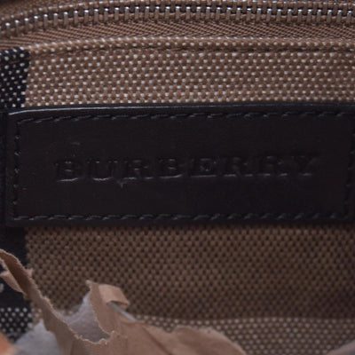 $1050 BURBERRY Grained Calfskin House Check Medium Ashby Hobo Bag Black CONSIGNMENT 10021513