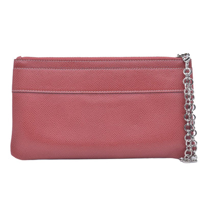 Salvatore Ferragamo Gancini Leather Chain Wristlet Pouch CONSIGNMENT