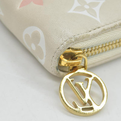 $1490 Louis Vuitton Tricolor Monogram Embossed Lambskin Zippy Wallet 10020060