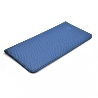 $745 Louis Vuitton Epi Agenda Poche Leather Pocket Notebook Cover Blue