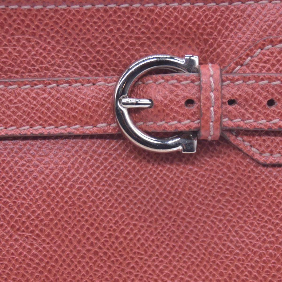 Salvatore Ferragamo Gancini Leather Chain Wristlet Pouch CONSIGNMENT
