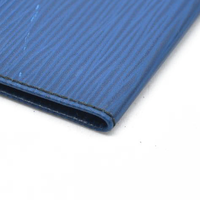 $745 Louis Vuitton Epi Agenda Poche Leather Pocket Notebook Cover Blue
