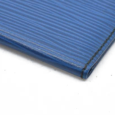 $745 Louis Vuitton Epi Agenda Poche Leather Pocket Notebook Cover Blue