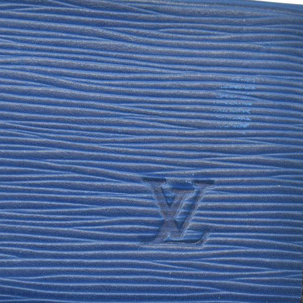 $745 Louis Vuitton Epi Agenda Poche Leather Pocket Notebook Cover Blue