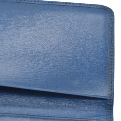 $745 Louis Vuitton Epi Agenda Poche Leather Pocket Notebook Cover Blue