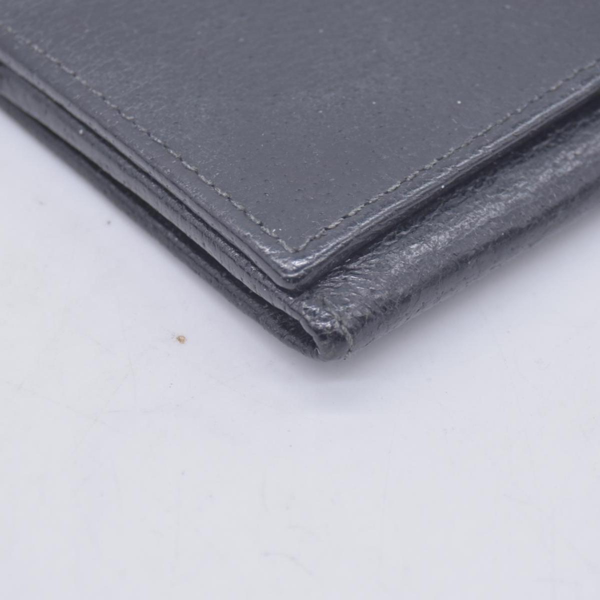 $490 Gucci Textured Calfskin Web Trifold Wallet Black CONSIGNMENT