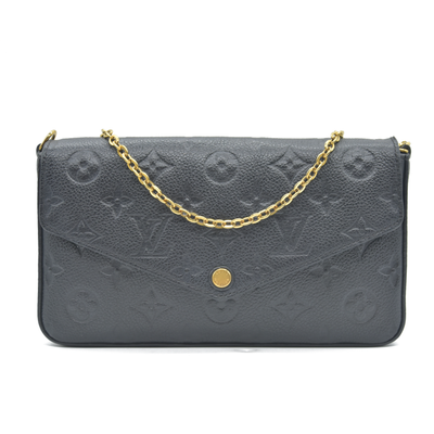 Louis Vuitton  Empreinte Pochette Felicie Chain Wallet Black