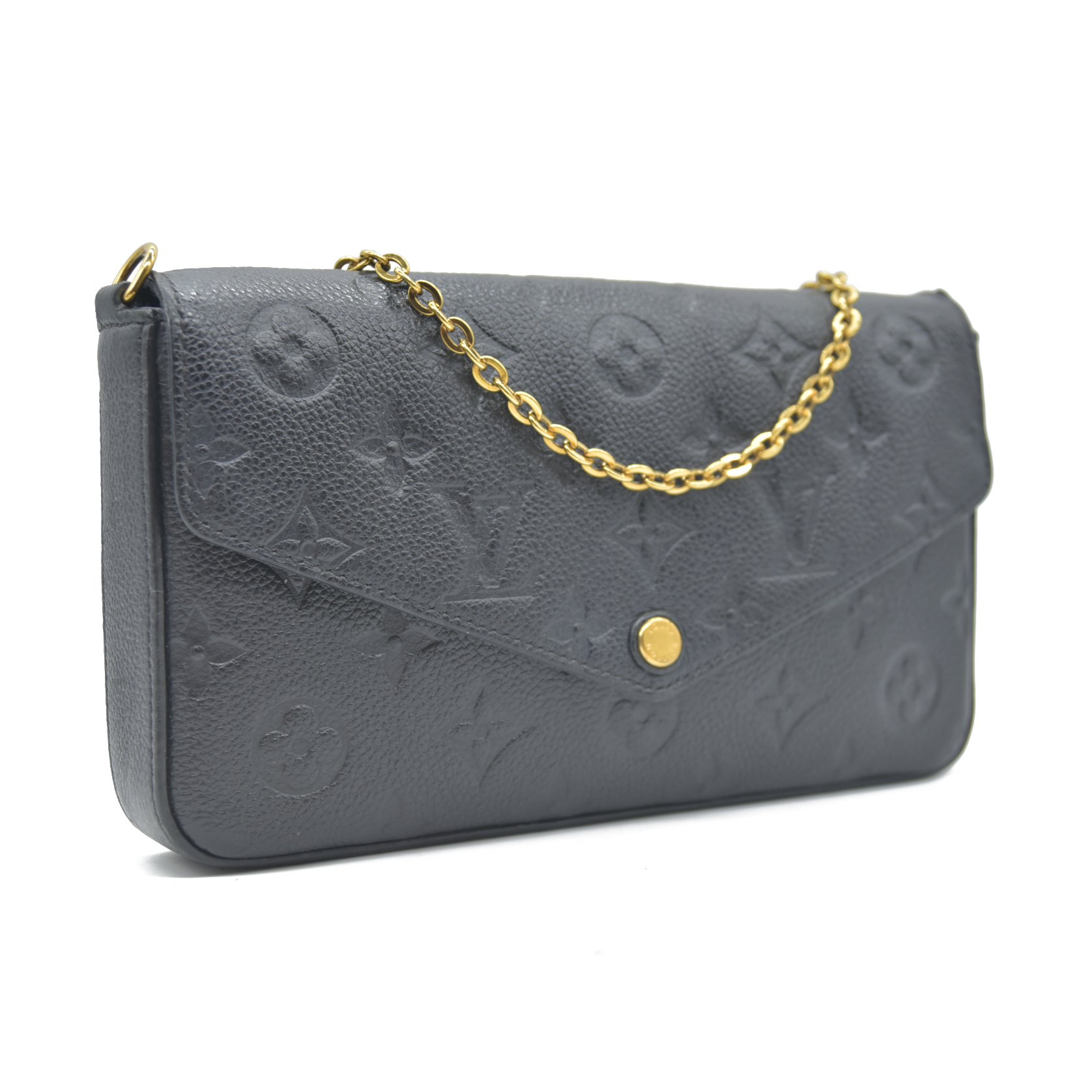 Louis Vuitton  Empreinte Pochette Felicie Chain Wallet Black