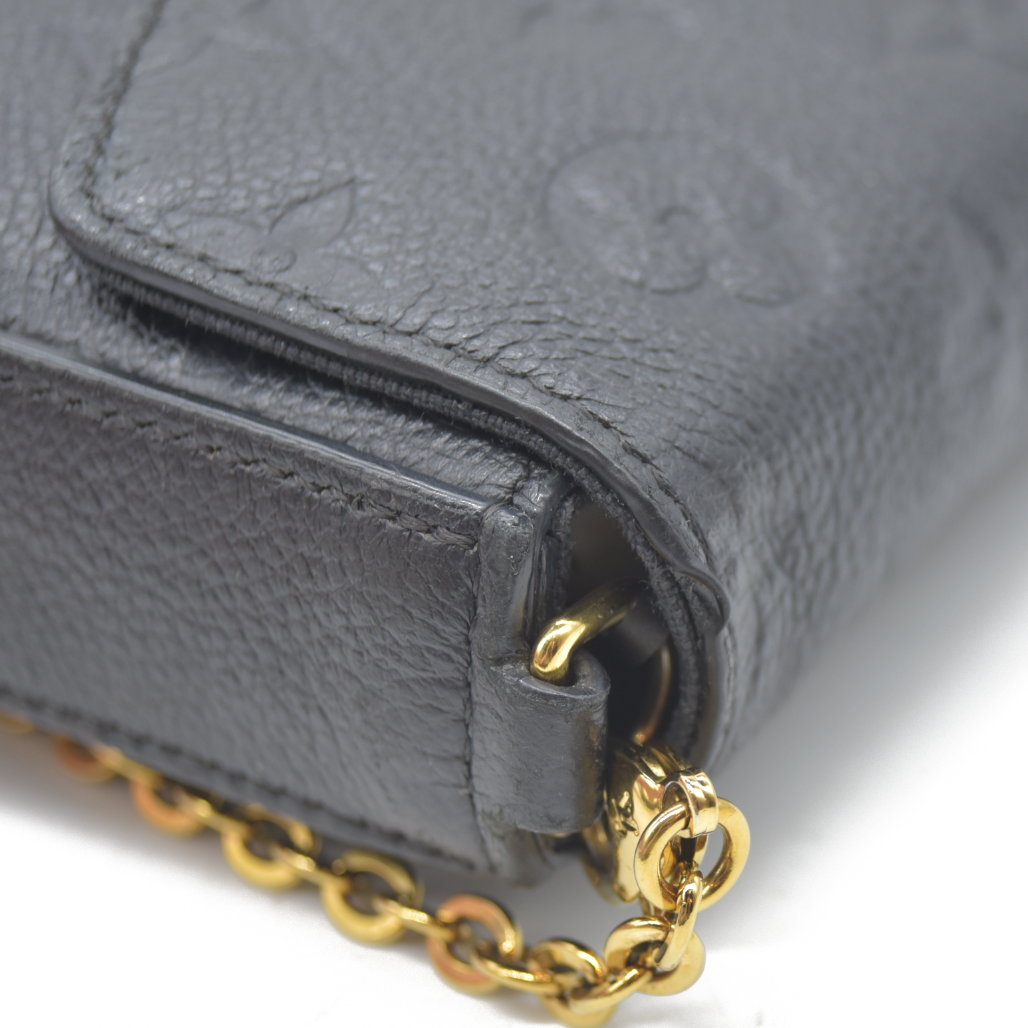 Louis Vuitton  Empreinte Pochette Felicie Chain Wallet Black