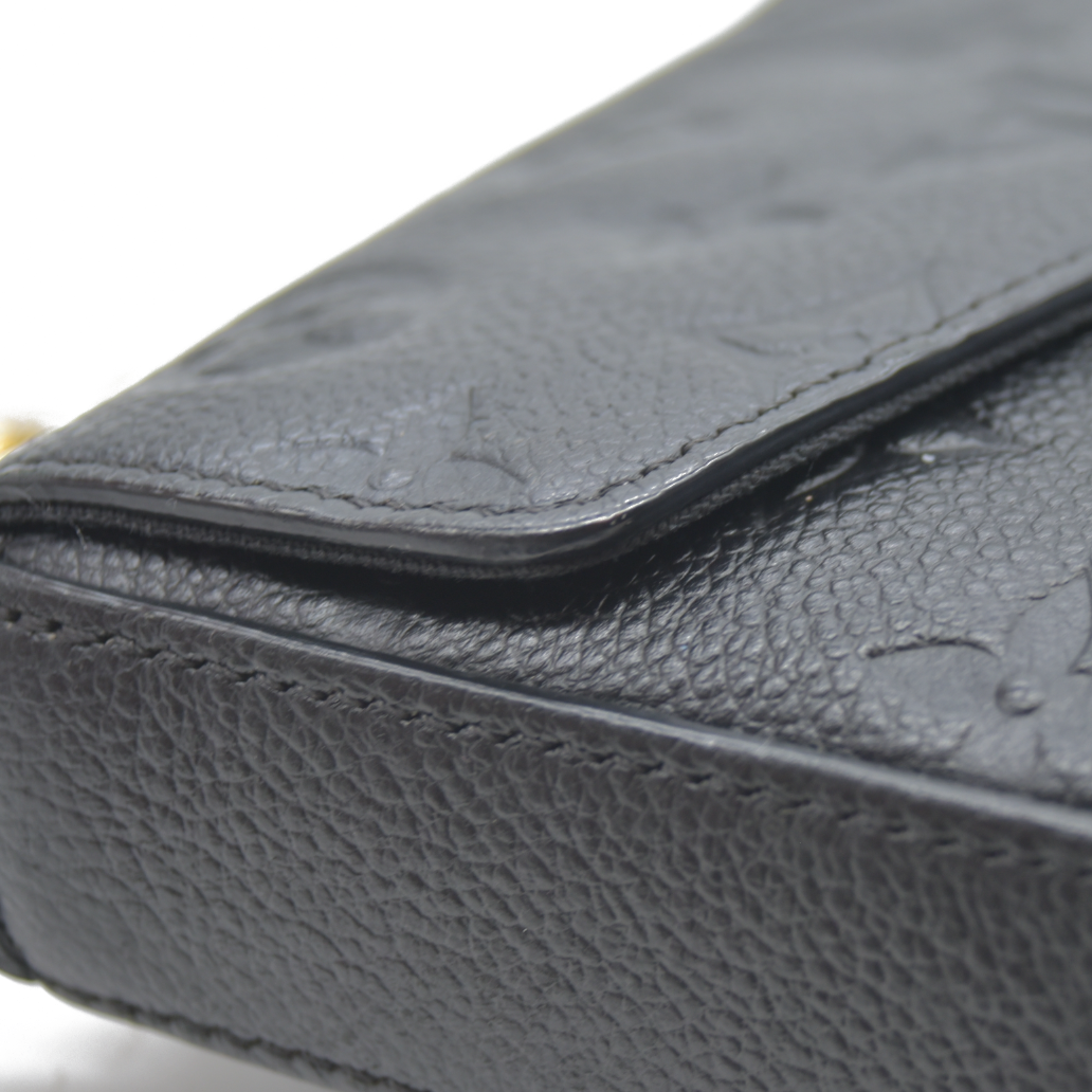 Louis Vuitton  Empreinte Pochette Felicie Chain Wallet Black