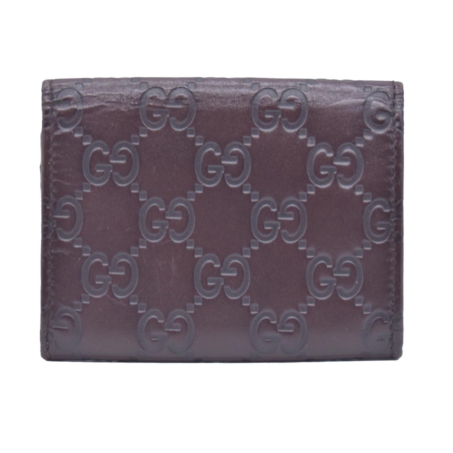 $440 Gucci Guccissima 6 Key Holder Case Dark Brown CONSIGNMENT
