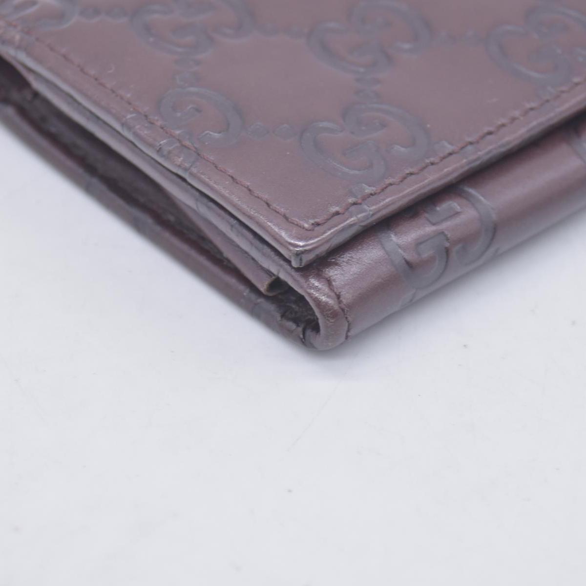 $440 Gucci Guccissima 6 Key Holder Case Dark Brown CONSIGNMENT