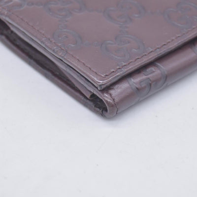 $360 Gucci Guccissima 6 Key Holder Case Dark Brown CONSIGNMENT