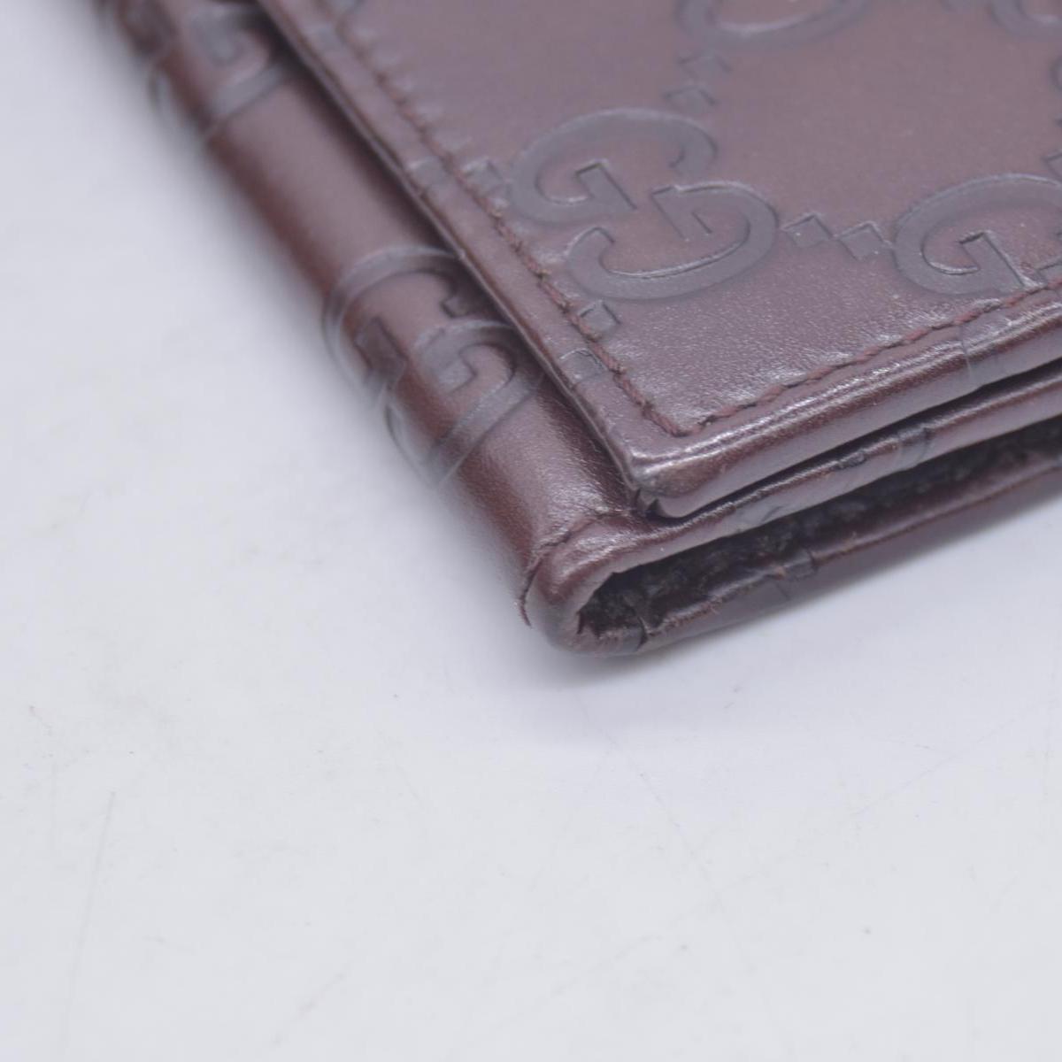$440 Gucci Guccissima 6 Key Holder Case Dark Brown CONSIGNMENT