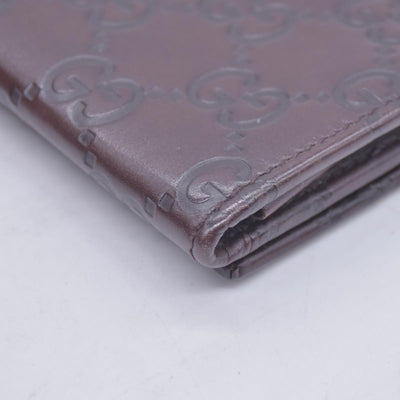 $440 Gucci Guccissima 6 Key Holder Case Dark Brown CONSIGNMENT