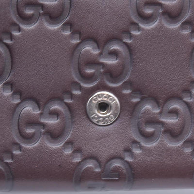 $440 Gucci Guccissima 6 Key Holder Case Dark Brown CONSIGNMENT
