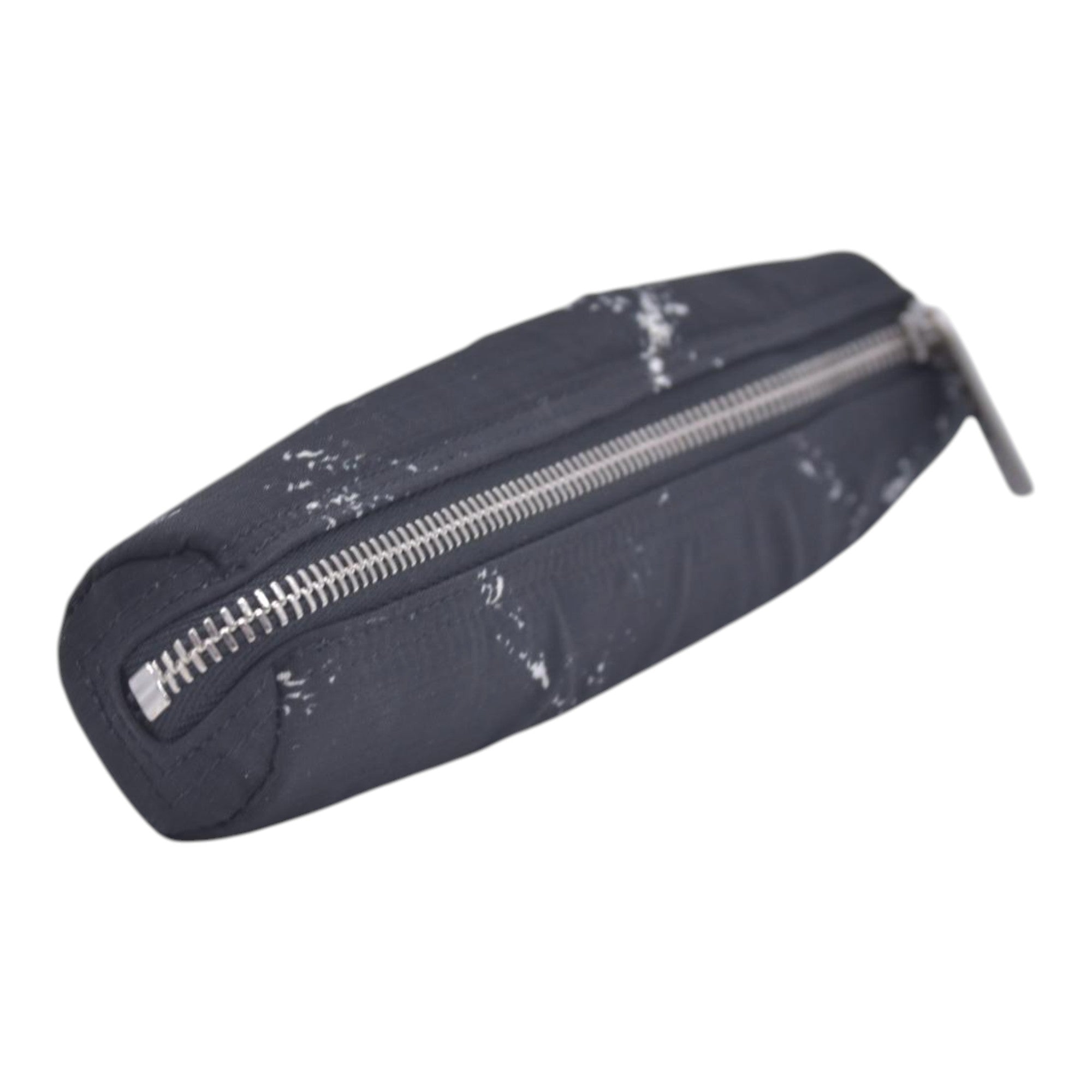 $480 CHANEL Old Travel Line Pencil Case Cosmetic Pouch Black White CONSIGNMENT 10021626