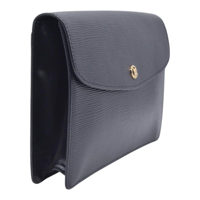$780 1990 LOUIS VUITTON Epi Art-Deco Pochette Clutch Bag Noir Black V.I. 1920 CONSIGNMENT 10021630