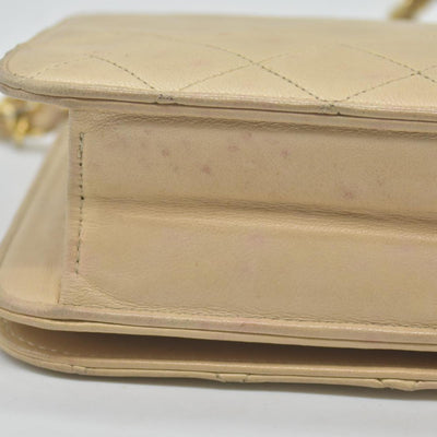 $3350 Chanel Timeless Classic Quilted Single Flap with 24K GHW Beige 10019185
